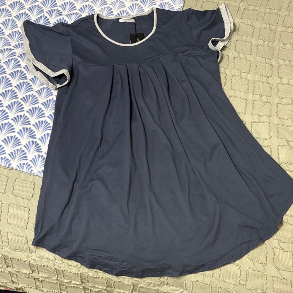 New Elegant Blue Women's Nightgown